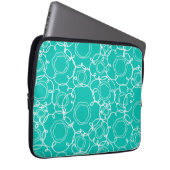 Abstrakte Blumenmatrix (Türkis) Fine Art Laptopschutzhülle (Vorne Rechts)