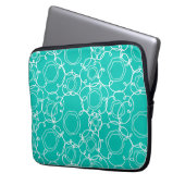 Abstrakte Blumenmatrix (Türkis) Fine Art Laptopschutzhülle (Vorderseite Links)