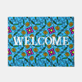 Abstrakte Blumenmatte Fußmatte (Vorderseite)