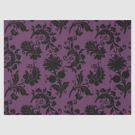 Abstrakte Blumenmuster auf Lila Dekoupage Seidenpapier