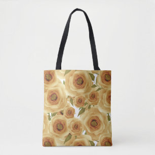 Abstrakte Blumenmuster-Blume Rose beigefarbenes Fa Tasche