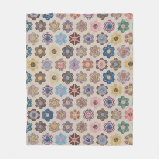 Abstrakte Blumenmuster Fleecedecke (Vorderseite)