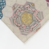 Abstrakte Blumenmuster Fleecedecke (Ecke)