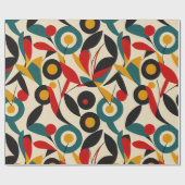 Abstrakte Blumenmuster Geschenkpapier (Flach)