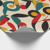 Abstrakte Blumenmuster Geschenkpapier (Ecke)