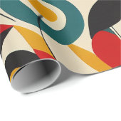 Abstrakte Blumenmuster Geschenkpapier (Rolleneckpunkt)