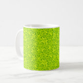 Abstrakte Blumenmuster-Rose Kaffeetasse (Vorderseite Links)