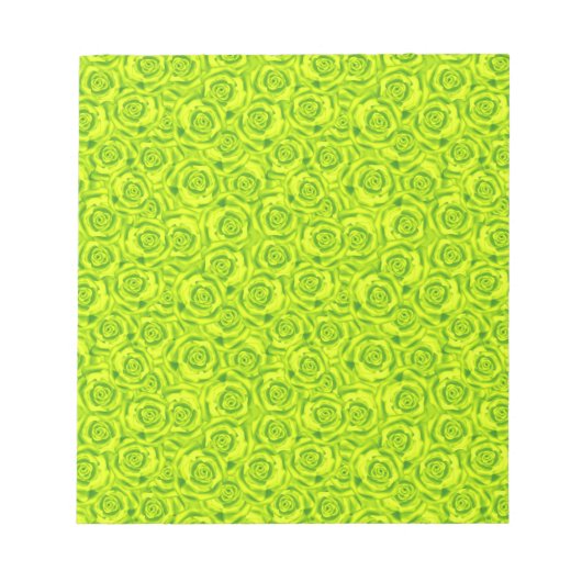 Abstrakte Blumenmuster-Rose Notizblock (Vorderseite)