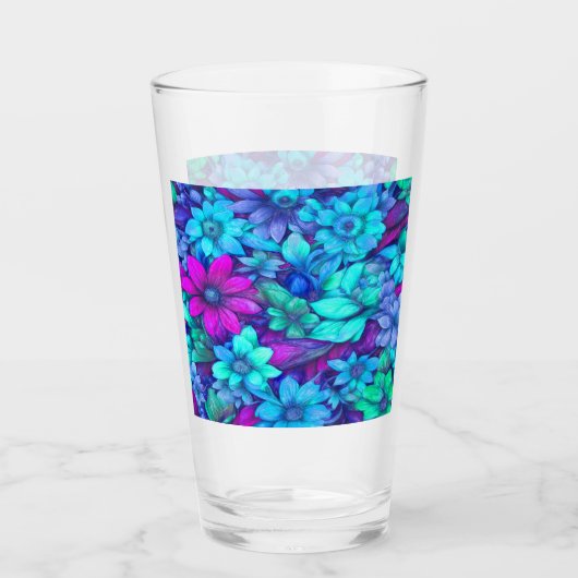 Abstrakte Blumennummer 62 Glas (Vorderseite)
