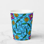 Abstrakte Blumenpapiergruppen Pappbecher (Links)