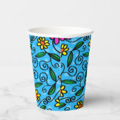 Abstrakte Blumenpapiergruppen Pappbecher (Rechts)