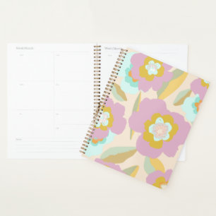 Abstrakte Blumenpastel Lilac Muster Planer