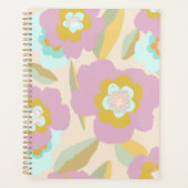 Abstrakte Blumenpastel Lilac Muster Planer (Vorderseite)