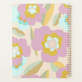 Abstrakte Blumenpastel Lilac Muster Planer (Rückseite)