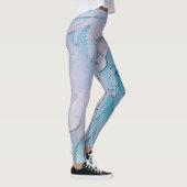 *~* abstrakte Blumenpfingstrosen-Blume Leggings (Rechts)