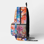 Abstrakte Blumenpracht Bedruckter Rucksack (Rechts)