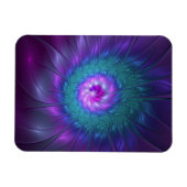 Abstrakte Blumenpracht, farbenfrohe fraktale Kunst Magnet (Horizontal)