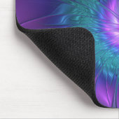 Abstrakte Blumenpracht, farbenfrohe fraktale Kunst Mousepad (Ecke)