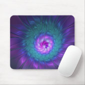 Abstrakte Blumenpracht, farbenfrohe fraktale Kunst Mousepad (Mit Mouse)