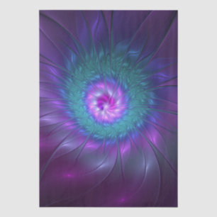 Abstrakte Blumenpracht, farbenfrohe fraktale Kunst Seidenpapier