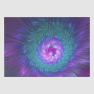 Abstrakte Blumenpracht, farbenfrohe fraktale Kunst Seidenpapier