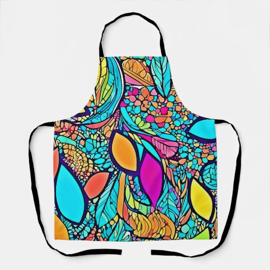 Abstrakte Blumenpracht Schürze (Vorderseite)
