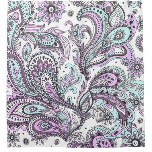 Abstrakte Blumenpsychedelie| Duschvorhang (Vorderseite)