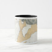 Abstrakte Blumenskizze mit Tan-Hintergrund Tasse (Zentrum)