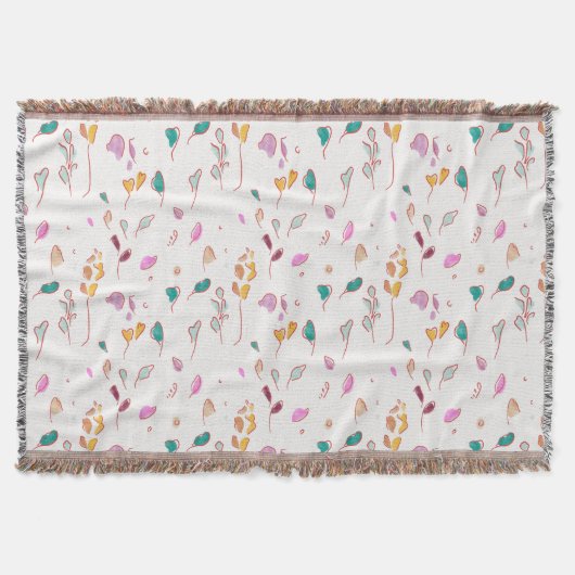 Abstrakte Blumenspuren Decke (Vorderseite)