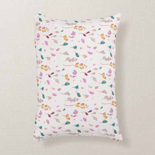 Abstrakte Blumenspuren Dekokissen (Vorderseite(Vertikal))