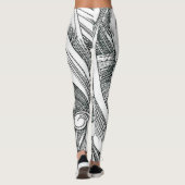 Abstrakte Blumenstrasse Leggings (Rückseite)