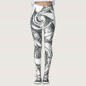 Abstrakte Blumenstrasse Leggings (Vorderseite)