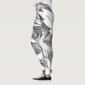 Abstrakte Blumenstrasse Leggings (Links)