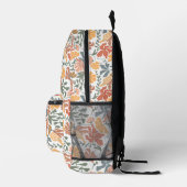 Abstrakte Blumenvögel Mitte Jahrhundert Modernes M Bedruckter Rucksack (Rechts)