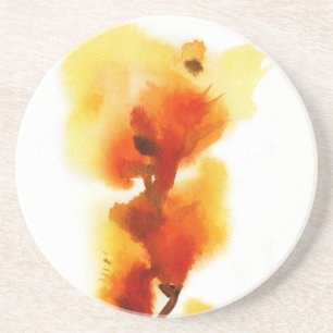Abstrakte Blumenwatercolormalereien 2 Getränkeuntersetzer