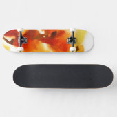 Abstrakte Blumenwatercolormalereien 2 Skateboard (Horizontal)