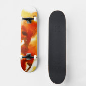 Abstrakte Blumenwatercolormalereien 2 Skateboard (Vorderseite)