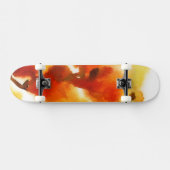 Abstrakte Blumenwatercolormalereien 2 Skateboard (Horizontal)