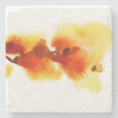 Abstrakte Blumenwatercolormalereien 2 Steinuntersetzer (Vorderseite)