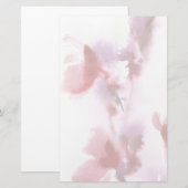 Abstrakte Blumenwatercolormalereien 3 Briefpapier (Vorne/Hinten)
