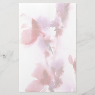 Abstrakte Blumenwatercolormalereien 3 Briefpapier