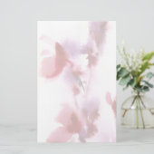 Abstrakte Blumenwatercolormalereien 3 Briefpapier (Stehend Vorderseite)
