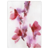 Abstrakte Blumenwatercolormalereien 3 Klemmbrett (Rückseite)
