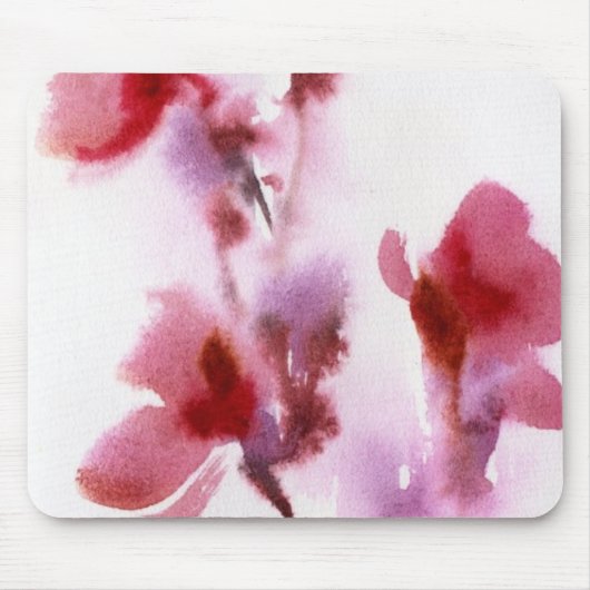 Abstrakte Blumenwatercolormalereien 3 Mousepad (Vorne)