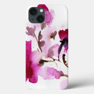 Abstrakte Blumenwatercolormalereien 4 iPhone 13 Hülle