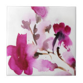 Abstrakte Blumenwatercolormalereien 4 Fliese (Vorderseite)