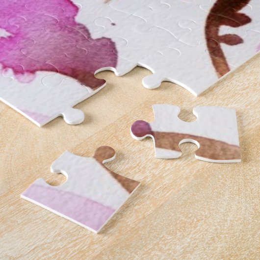 Abstrakte Blumenwatercolormalereien 4 Puzzle (Seite)