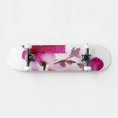 Abstrakte Blumenwatercolormalereien 4 Skateboard (Horizontal)