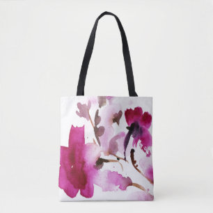 Abstrakte Blumenwatercolormalereien 4 Tasche