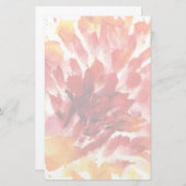 Abstrakte Blumenwatercolormalereien 5 Briefpapier (Vorne/Hinten)